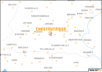 map of Chestnut Ridge