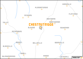 map of Chestnut Ridge