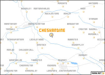 map of Cheswardine