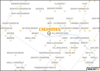 map of Chevannes