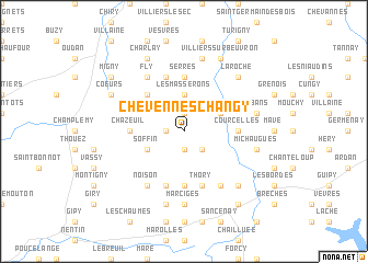 map of Chevennes-Changy