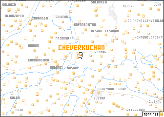 map of Chever Kūchān