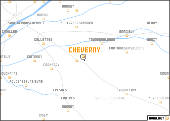 map of Cheverny