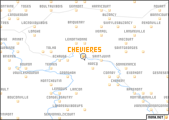 map of Chevières