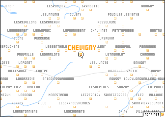 map of Chevigny