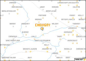 map of Chevigny