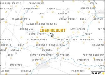 map of Chevincourt