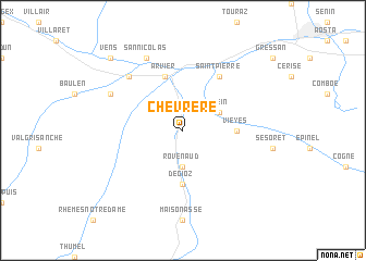 map of Chevrère