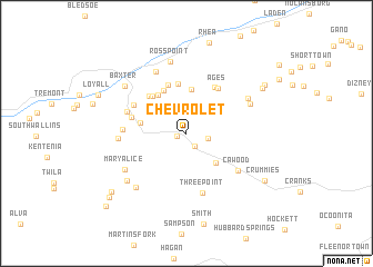 map of Chevrolet