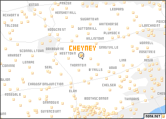 map of Cheyney