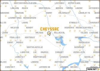 map of Cheyssac