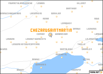 map of Chézard-Saint-Martin