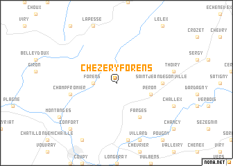 map of Chézery-Forens