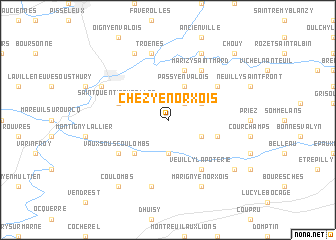 map of Chézy-en-Orxois