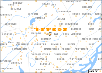 map of Chhanni Shaikhāni