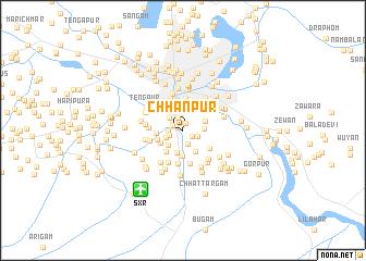 map of Chhānpur