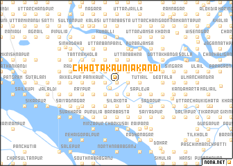 map of Chhota Kāuniākāndi