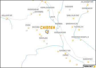 map of Chīāneh