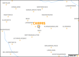 map of Chiapas