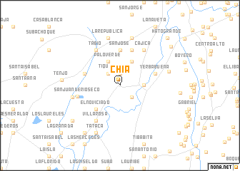 map of Chía