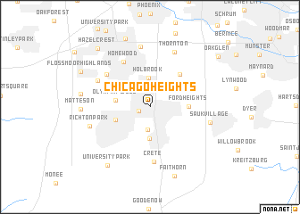 map of Chicago Heights