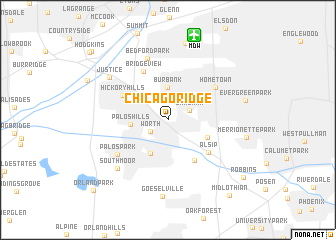 map of Chicago Ridge