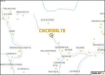 map of Chicaña Alto
