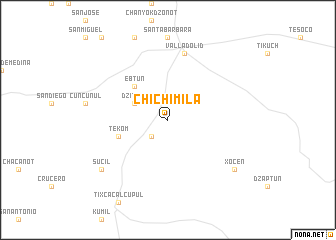 map of Chichimilá