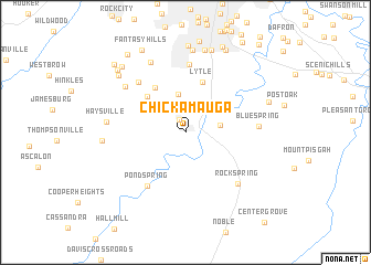 map of Chickamauga