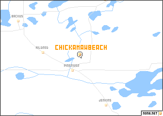 map of Chickamaw Beach