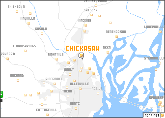 map of Chickasaw