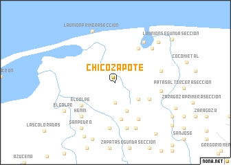 map of Chicozapote