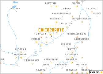 map of Chicozapote