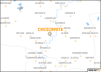 map of Chicozapote