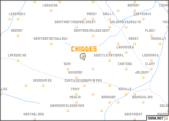 map of Chiddes