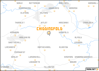 map of Chiddingfold