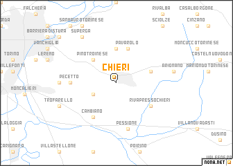 map of Chieri