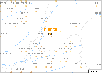 map of Chiesa