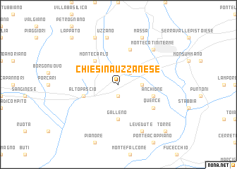 map of Chiesina Uzzanese