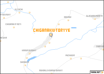 map of Chiganaki Vtoryye