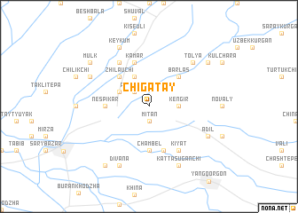 map of Chigatay