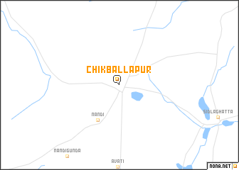 map of Chik Ballāpur