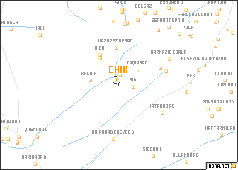 map of Chīk