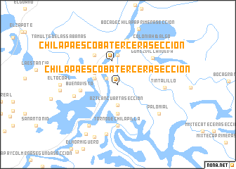 map of Chilapa Escoba Tercera Sección