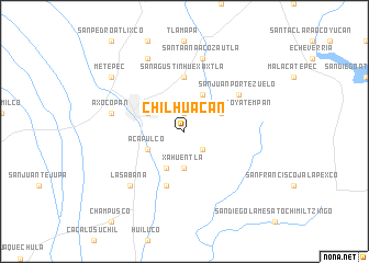 map of Chilhuacán