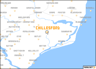 map of Chillesford