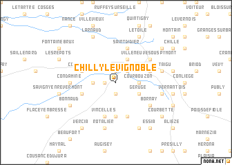 map of Chilly-le-Vignoble