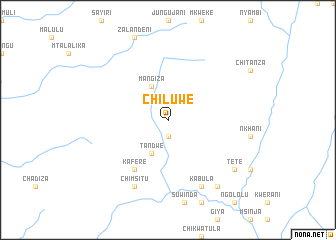 map of Chiluwe