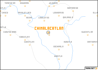 map of Chimalacatlán