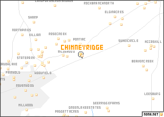 map of Chimney Ridge